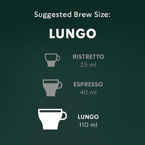 Starbucks by Nespresso Pike Place Roast Coffee Capsules, OriginalLine Compatible, Medium Roast, Aluminium, 10 Count, Smooth Lungo Pods with Chocolate and Toasted Nut Notes