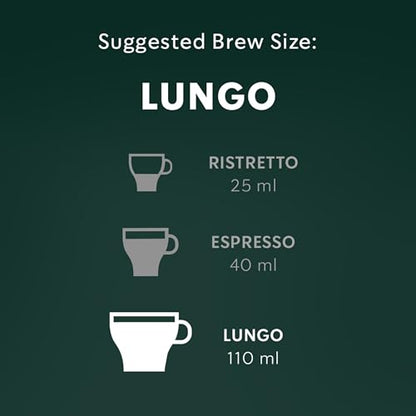 Starbucks by Nespresso Pike Place Roast Coffee Capsules, OriginalLine Compatible, Medium Roast, Aluminium, 50 Count (5 x 10), Smooth Lungo Pods with Chocolate and Toasted Nut Notes