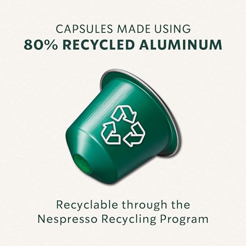 Starbucks by Nespresso Pike Place Roast Coffee Capsules, OriginalLine Compatible, Medium Roast, Aluminium, 10 Count, Smooth Lungo Pods with Chocolate and Toasted Nut Notes