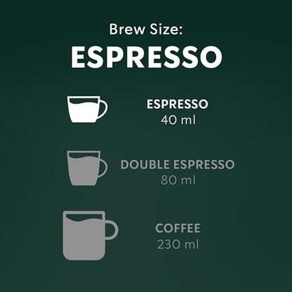 Starbucks for Nespresso Vertuo Blonde Espresso Roast Coffee Capsules, Light Roast, Aluminium, 10 Count, Espresso (1.35 oz / 40ml), Smooth Pods for Latte and Cappuccino