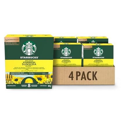 Starbucks for Nespresso Vertuo Sunsera Blend Coffee Capsules, Blonde Roast Variety Pack, Aluminium, 32 Count (4 x 8), Smooth Arabica Mug Pods (7.7 oz / 230ml) with Citrus Notes