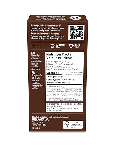 Lavazza Gourmet Espresso Chocolate, Original Line Compatible, 10 Capsules