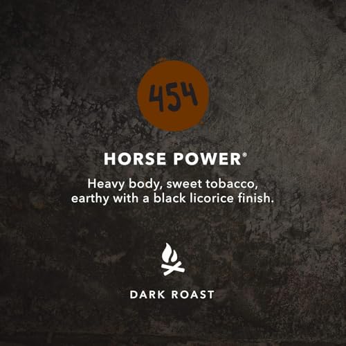 Kicking Horse Coffee 454 Horse Power Whole Bean Coffee Bulk Pack, Dark Roast, Certified Organic, Fairtrade, Kosher, 30 oz (850g), Case of 6 Bags, Exceptionally Smooth Heavy Bodied Beans