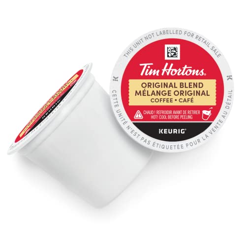 Tim Hortons Original Blend Coffee Pods, Keurig K-Cup Compatible Capsules, Medium Roast, 48 Count, Smooth and Balanced Signature Canadian Taste