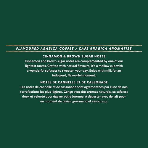 Starbucks for Nespresso Vertuo Cinnamon Dolce Coffee Capsules, Flavoured Light Roast, Aluminium, 10 Count, Mug (7.7 oz / 230ml), Pods with Notes of Cinnamon and Brown Sugar
