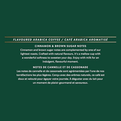 Starbucks for Nespresso Vertuo Cinnamon Dolce Coffee Capsules, Flavoured Light Roast, Aluminium, 10 Count, Mug (7.7 oz / 230ml), Pods with Notes of Cinnamon and Brown Sugar