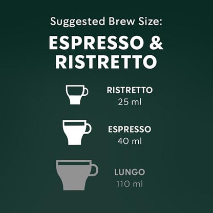 Starbucks by Nespresso Decaf Espresso Roast Coffee Capsules, OriginalLine Compatible, Dark Roast Decaffeinated, Aluminium, 50 Count (5 x 10), Bold Caffeine-Free Pods for Latte
