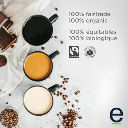 Ethical Bean Coffee Sweet Espresso Whole Bean Coffee, Medium-Dark Roast, Certified Organic, Fairtrade, Kosher, 12 oz (340g), Multidimension Espresso Beans with Baker's Chocolate Notes