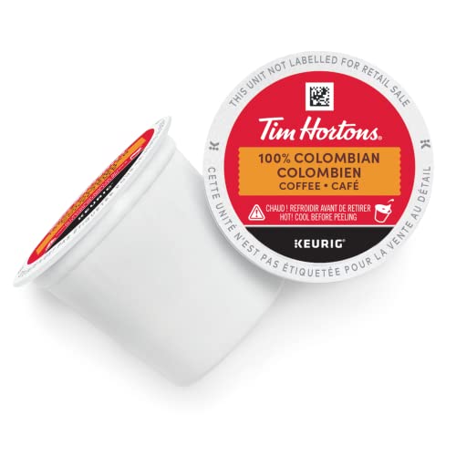 Tim Hortons 100% Colombian Coffee Pods Bulk Pack, Keurig K-Cup Compatible Capsules, Medium Roast, 72 Count, Single Origin Style with Vibrant Crisp Notes