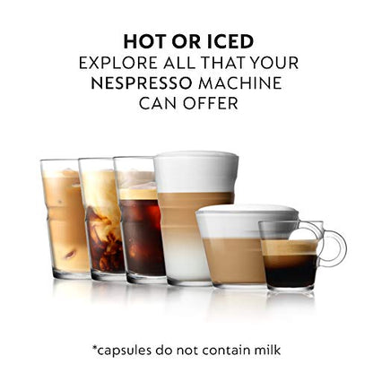 Nespresso Original Dark Roast Decaffeinated Variety Pack Coffee Capsules, High Intensity Espresso Pods, Aluminium, 20 Count (2 x 10), Decaf Arabica and Robusta Blend for Espresso (1.35 oz / 40ml), Pods for Latte and Cappuccino