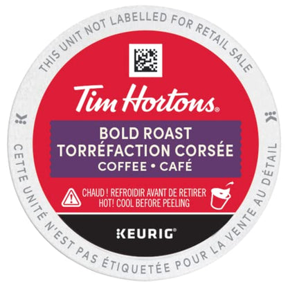 Tim Hortons Bold Roast Coffee Pods, Keurig K-Cup Compatible Capsules, Heavy Dark Roast, 12 Count, Extra Intense and Robust Deep Mountain Blend