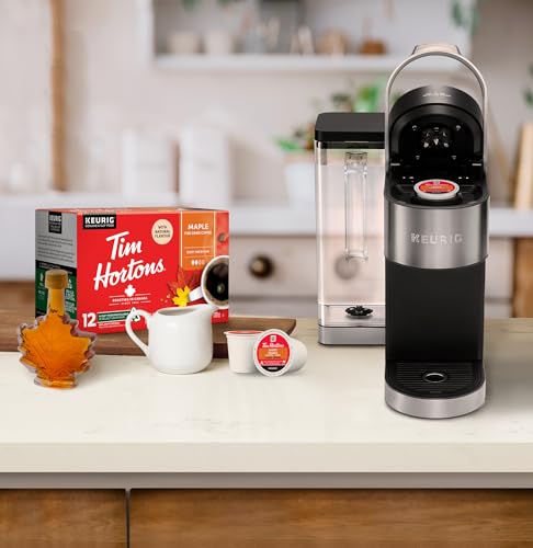 Tim Hortons Maple Flavoured Coffee Pods, Keurig K-Cup Compatible Capsules, Light Roast, 12 Count, Seasonal Sweet and Sweet Canadian Maple Notes