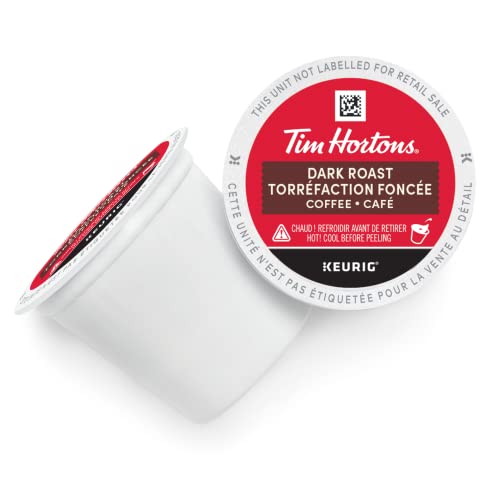 Tim Hortons Dark Roast Coffee Pods Bulk Pack, Keurig K-Cup Compatible Capsules, Rich Dark Roast, 72 Count, Full-Bodied and Bold Bold Taste