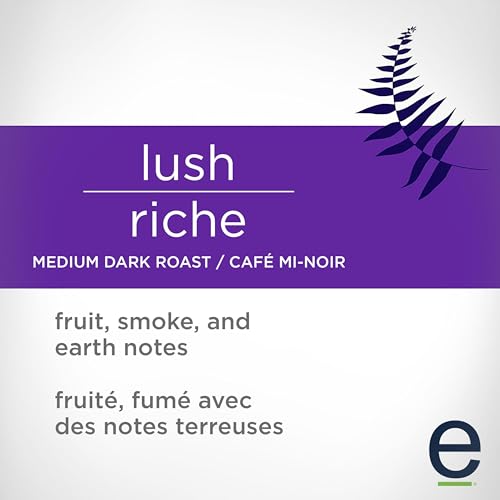 Ethical Bean Coffee Lush Whole Bean Coffee Bulk Pack, Medium-Dark Roast, Certified Organic, Fairtrade, Kosher, 2 lb (907g), Case of 6 Bags, Wholesale Supply Rich Hand-Roasted Beans