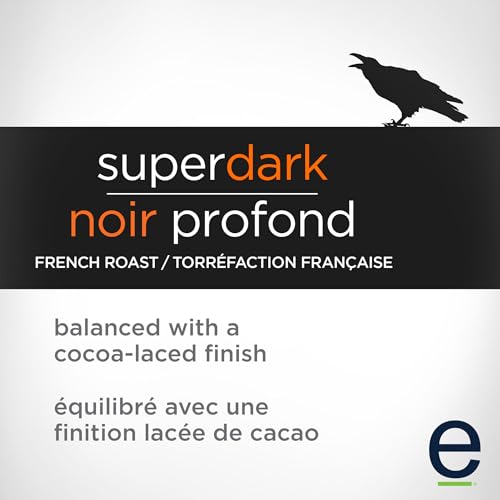 Ethical Bean Coffee Superdark Whole Bean Coffee, Ultra-Dark Roast, Certified Organic, Fairtrade, Kosher, 12 oz (340g), Deep and Bold Heavy-Bodied Beans with Smoky Chocolate Notes