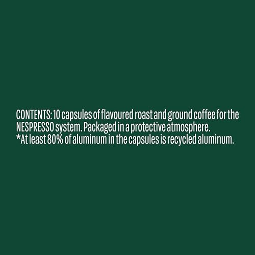 Starbucks by Nespresso Smooth Caramel Coffee Capsules, OriginalLine Compatible, Flavoured Blonde Roast, Aluminium, 50 Count (5 x 10), Pods with Notes of Buttery Caramel and Vanilla