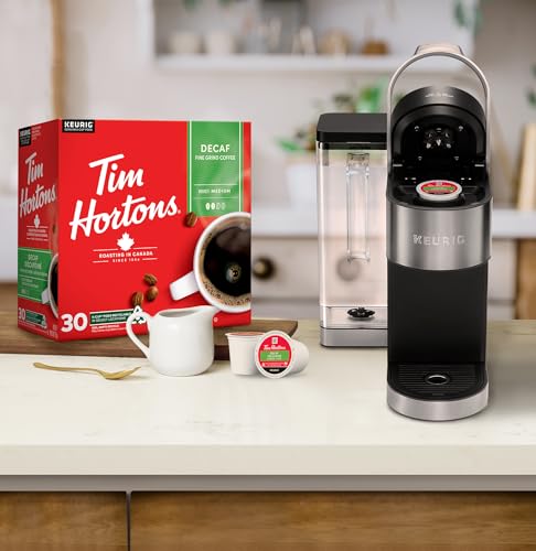 Tim Hortons Decaf Coffee Pods, Keurig K-Cup Compatible Capsules, Medium Roast Decaffeinated, 30 Count, Authentic Signature Taste Without Caffeine