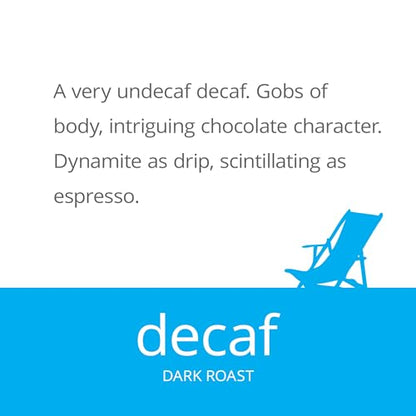 Ethical Bean Coffee Decaf Whole Bean Coffee Bulk Pack, Dark Roast, Certified Organic, Fairtrade, Kosher, 12 oz (340g), Case of 6 Bags, Swiss Water Natural Caffeine-Free Blend