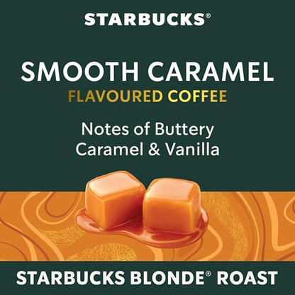 Starbucks by Nespresso Smooth Caramel Coffee Capsules, OriginalLine Compatible, Flavoured Blonde Roast, Aluminium, 50 Count (5 x 10), Pods with Notes of Buttery Caramel and Vanilla