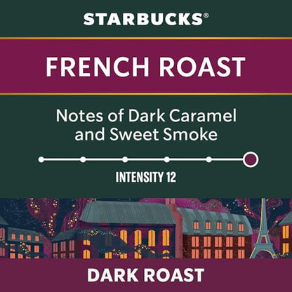 Starbucks for Nespresso Vertuo French Roast Coffee Capsules, Intense Dark Roast, Aluminium, 8 Count, Mug (7.7 oz / 230ml), Low-Acidity Pods with Dark Caramel and Sweet Smoke Notes