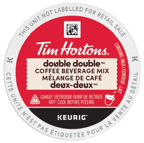 Tim Hortons Double Double Coffee Pods, Keurig K-Cup Compatible Capsules, All-in-One Sweet & Creamy Blend, 10 Count, Authentic Canadian Diner Recipe