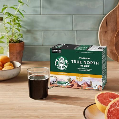 Starbucks True North Blend Coffee Pods, Keurig K-Cup Compatible Capsules, Blonde Roast, 10 Count, Mellow and Easy-Drinking Light Taste