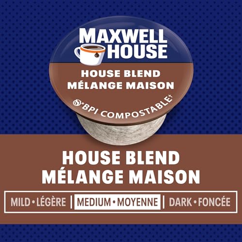 Maxwell House House Blend Coffee Pods Bulk Pack, Keurig K-Cup Compatible Capsules, Medium Roast, 120 Count (4 Boxes of 30), Smooth and Lively Everyday Morning Coffee