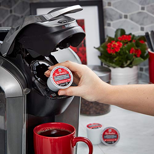 Tim Hortons Espresso Roast Coffee Pods, Keurig K-Cup Compatible Capsules, Dark Espresso Style, 12 Count, Rich and Concentrated Base for Home Latte and Cappuccino