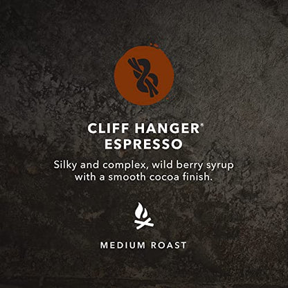 Kicking Horse Coffee Cliff Hanger Espresso Whole Bean Coffee Bulk Pack, Medium Roast, Certified Organic, Fairtrade, Kosher, 30 oz (850g), Case of 6 Bags, Bright and Complex Creamy Espresso Blend