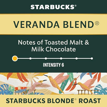 Starbucks for Nespresso Vertuo Veranda Blend Coffee Capsules Bulk Pack, Blonde Roast, Aluminium, 40 Count (4 x 10), Mug (7.7 oz / 230ml), Mellow and Soft Pods with Sweet Cocoa Notes