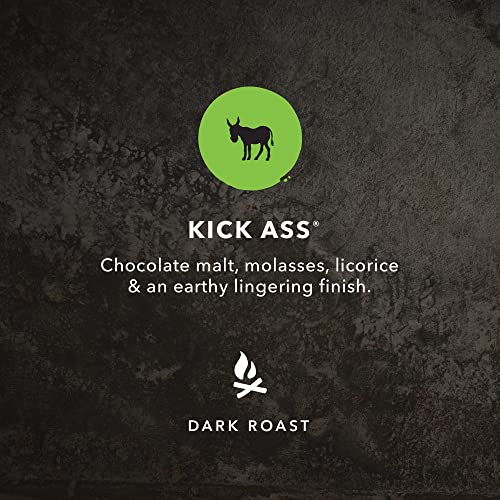 Kicking Horse Coffee Kick Ass Whole Bean Coffee Bulk Pack, Dark Roast, Certified Organic, Fairtrade, Kosher, 30 oz (850g), Case of 6 Bags, Sweet and Smoky Profile for Drip and Espresso