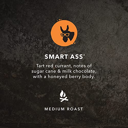 Kicking Horse Coffee Smart Ass Whole Bean Coffee Bulk Pack, Medium Roast, Certified Organic, Fairtrade, Kosher, 30 oz (850g), Case of 6 Bags, Bright and Cheeky Blend with Sweet Syrup Notes