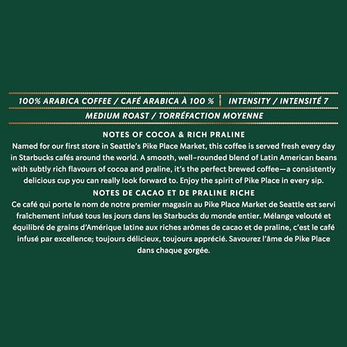 Starbucks for Nespresso Vertuo Pike Place Roast Coffee Capsules Bulk Pack, Medium Roast, Aluminium, 32 Count (4 x 8), Mug (7.7 oz / 230ml), Smooth Pods with Toasted Nut Notes