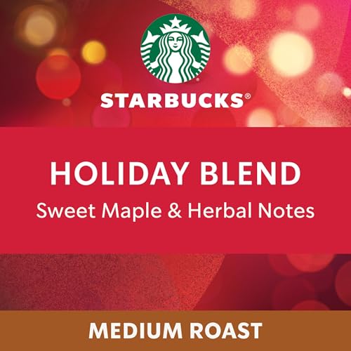 Starbucks for Nespresso Vertuo Holiday Blend Coffee Capsules, Limited Edition Medium Roast, Aluminium, 32 Count (4 x 8), Festive Mug Pods (7.7 oz / 230ml) with Herbal Notes