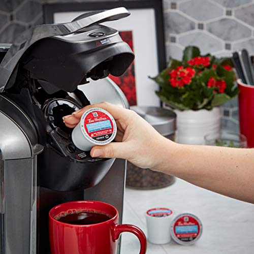 Tim Hortons French Vanilla Flavoured Coffee Pods, Keurig K-Cup Compatible Capsules, Light Roast, 12 Count, Fragrant Dessert Style Sweet Vanilla Coffee