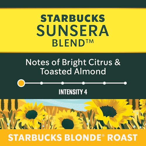 Starbucks for Nespresso Vertuo Sunsera Blend Coffee Capsules, Blonde Roast Variety Pack, Aluminium, 32 Count (4 x 8), Smooth Arabica Mug Pods (7.7 oz / 230ml) with Citrus Notes