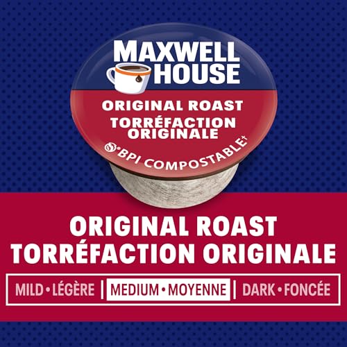 Maxwell House Original Roast Coffee Pods Bulk Pack, Keurig K-Cup Compatible Capsules, Medium Roast, 72 Count (6 Boxes of 12), Traditional Signature Blend Value Supply